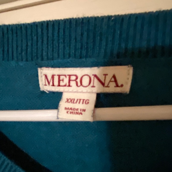 Men’s V neck Wool blend sweater - Picture 2 of 4